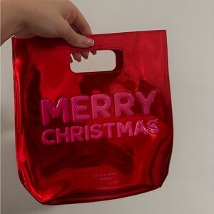 Bath & Body Works Shiny Red Christmas Tote